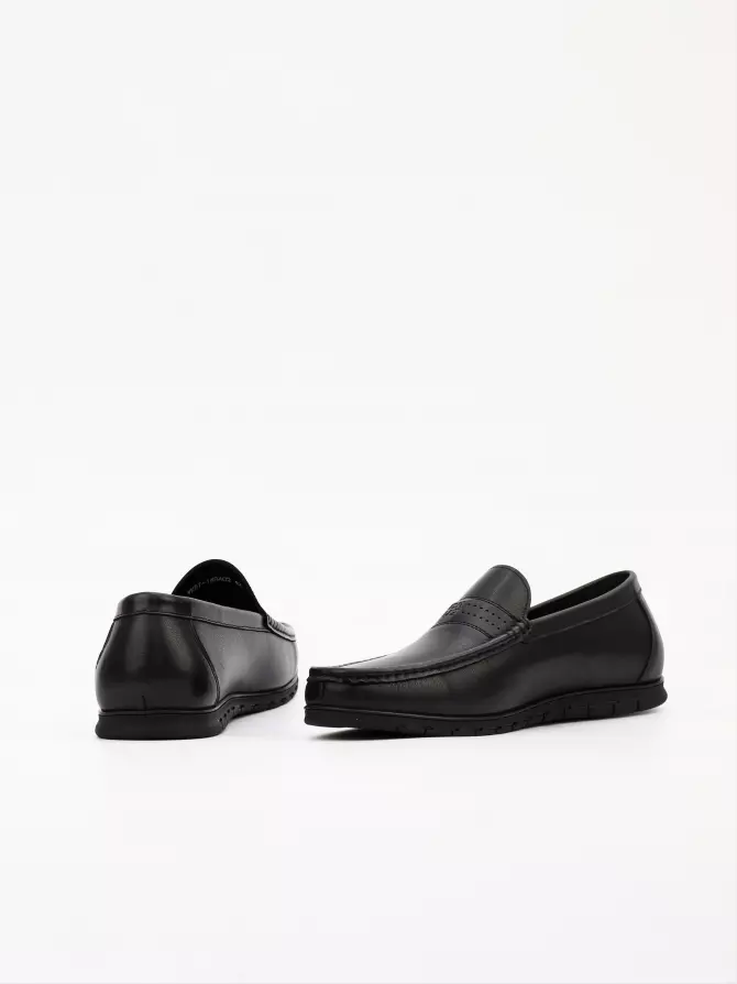 Male moccasins Respect: black, Summer - 04