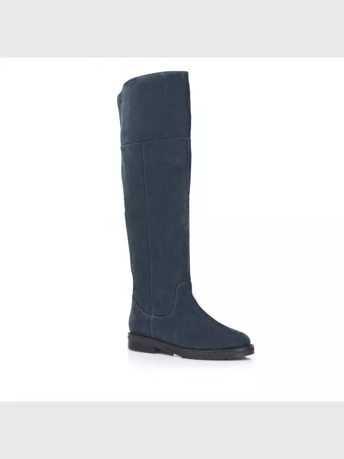 Female over knee boots Respect: blue, Winter - 01