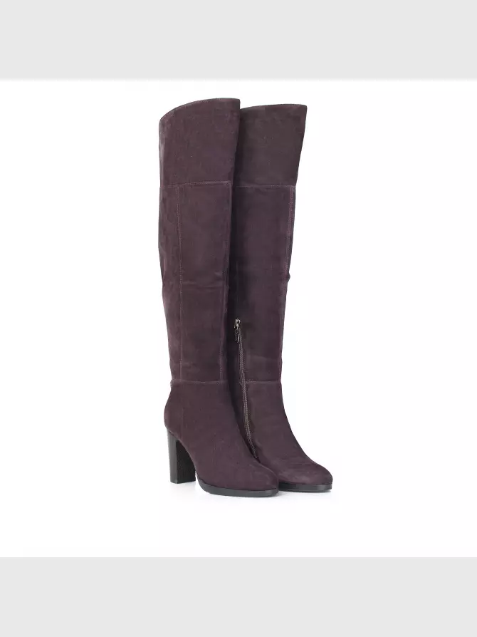 Female over knee boots Respect: purple, Winter - 02