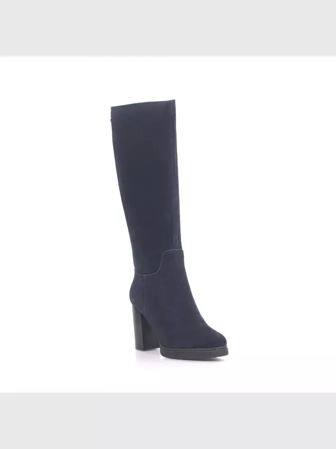Female high boots Respect: blue, Winter - 01