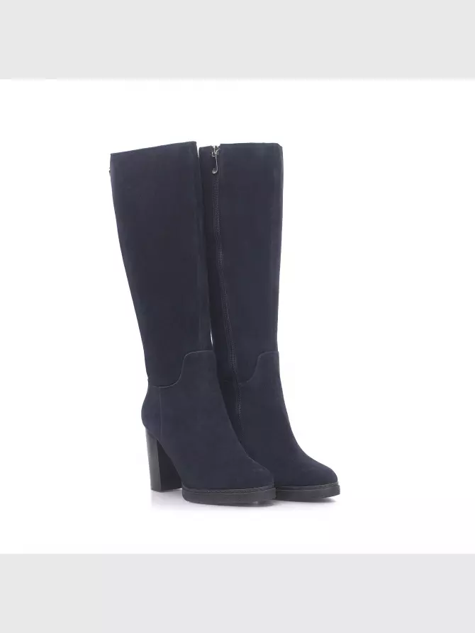 Female high boots Respect: blue, Winter - 02