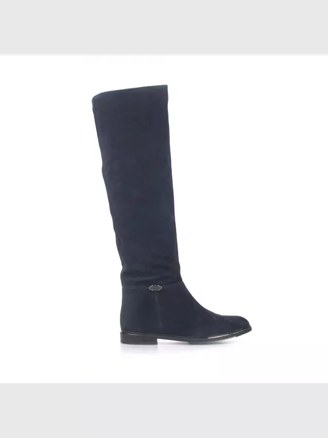 Female high boots Respect: blue, Winter - 00