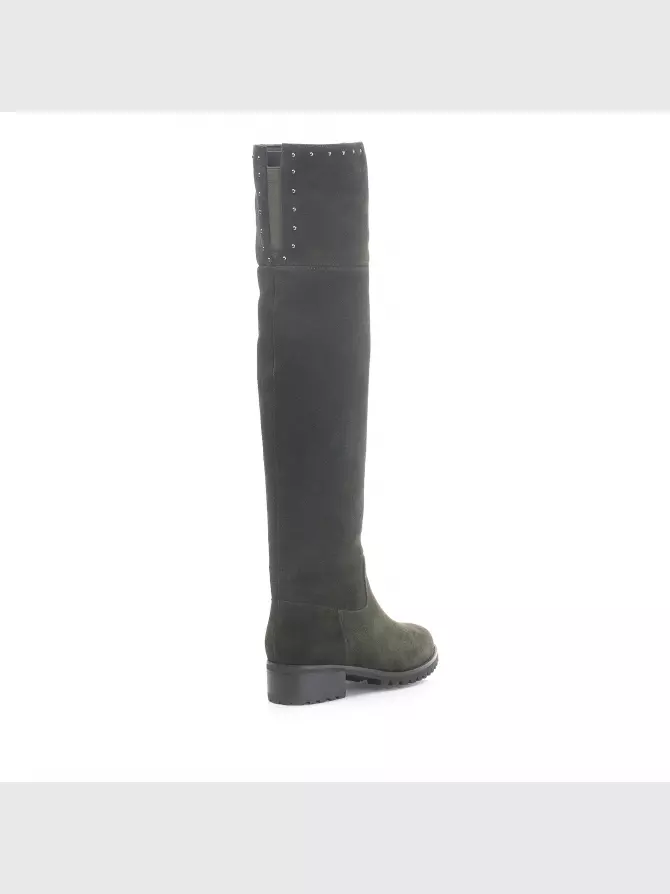 Female over knee boots Respect: green, Winter - 03