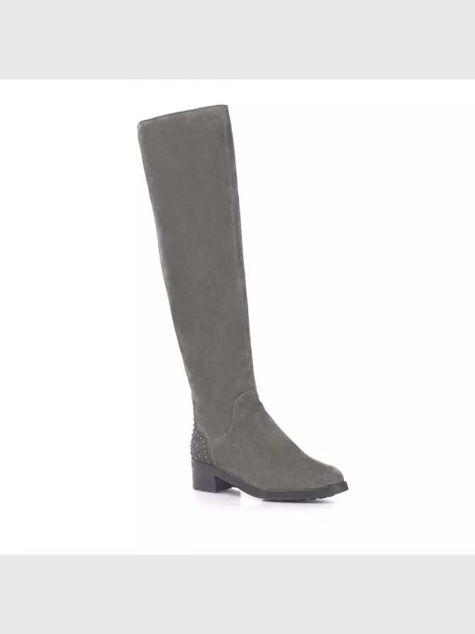 Female over knee boots Respect: grey, Winter - 01