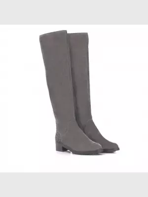 Female over knee boots Respect:  grey, Winter - 02
