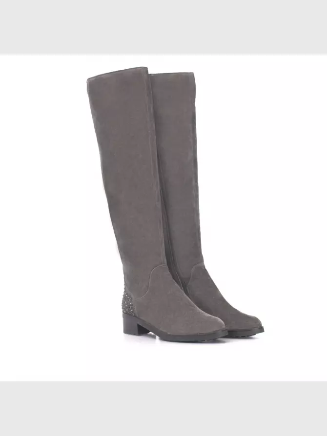 Female over knee boots Respect: grey, Winter - 02