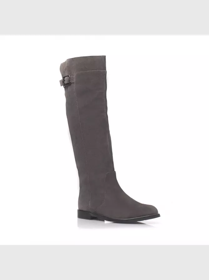 Female over knee boots Respect: grey, Winter - 01