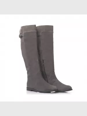 Female over knee boots Respect:  grey, Winter - 02