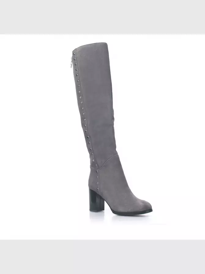Female over knee boots Respect: grey, Winter - 01
