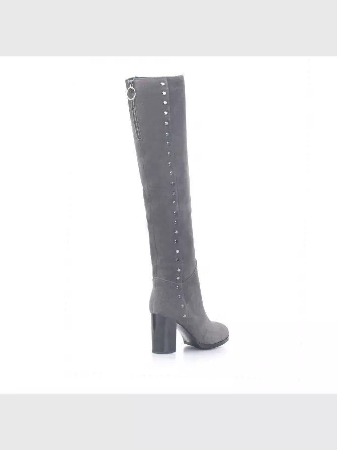 Female over knee boots Respect: grey, Winter - 03