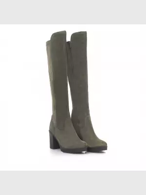 Female over knee boots Respect:  green, Winter - 02
