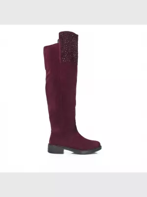 Female over knee boots Respect:  red, Winter - 01