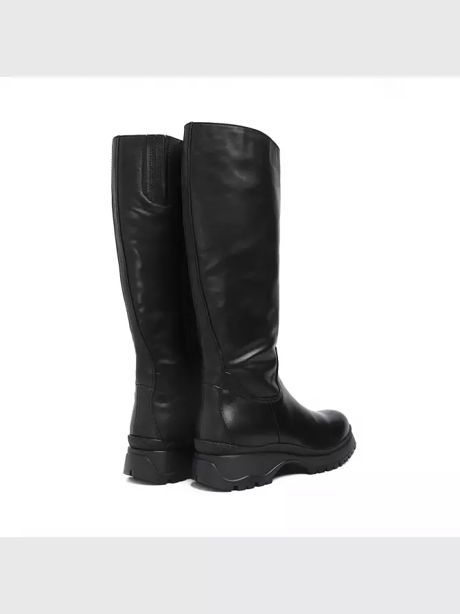 Female high boots Respect: black, Winter - 01