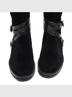 Female high boots Respect:  black, Winter - 02