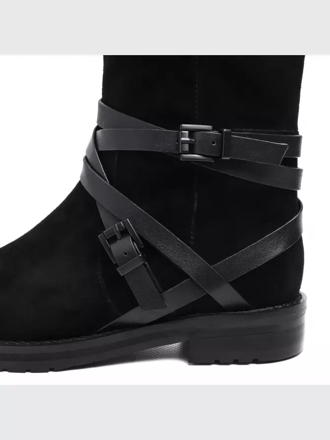 Female high boots Respect: black, Winter - 03