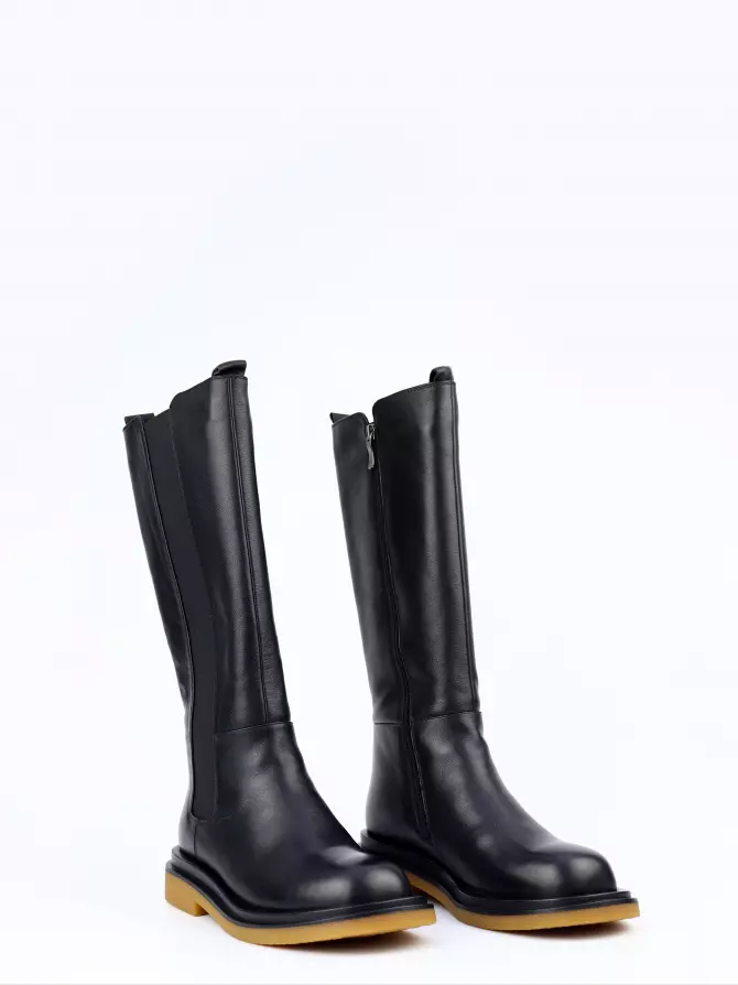 Female high boots Respect: black, Winter - 02