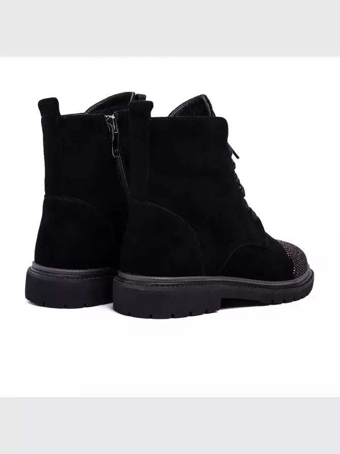 Female boots Respect: black, Winter - 02