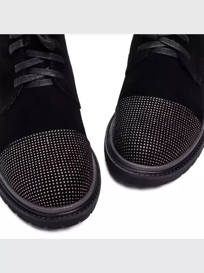 Female boots Respect: black, Winter - 03