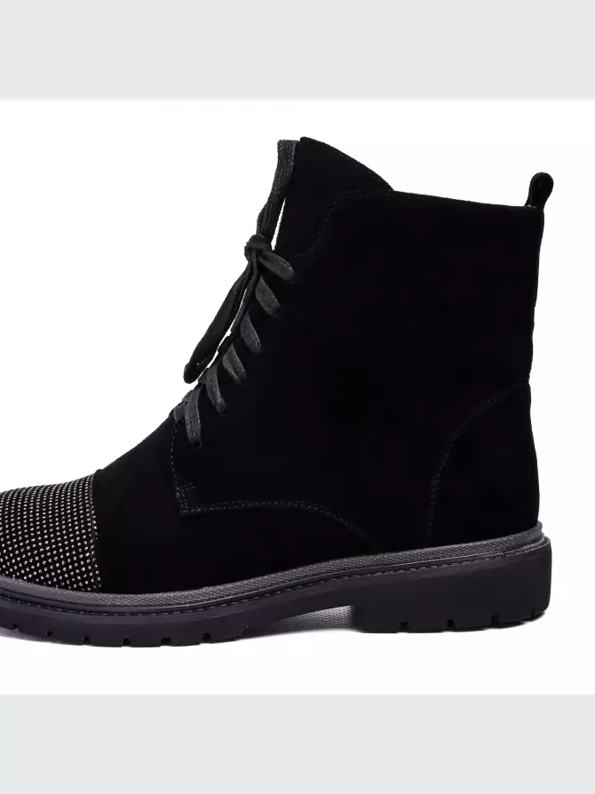Female boots Respect: black, Winter - 04