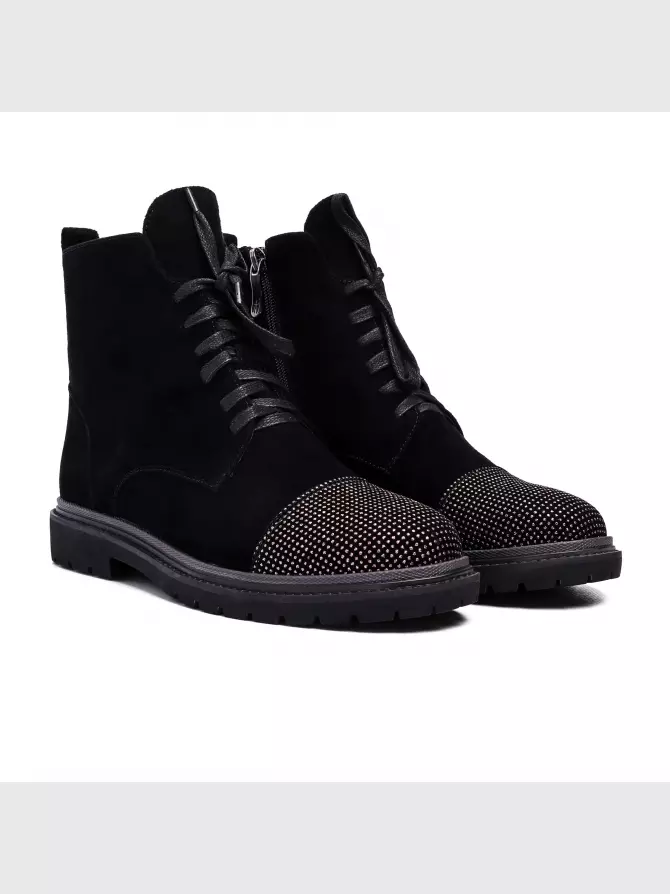 Female boots Respect: black, Winter - 00