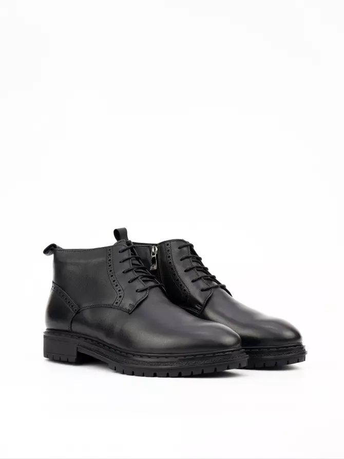 Male shoes Respect: black, Winter - 01