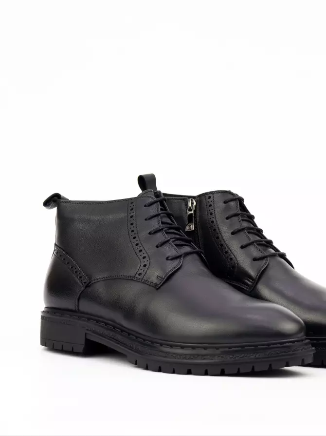 Male shoes Respect: black, Winter - 02