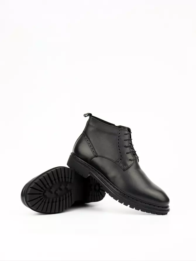 Male shoes Respect: black, Winter - 03