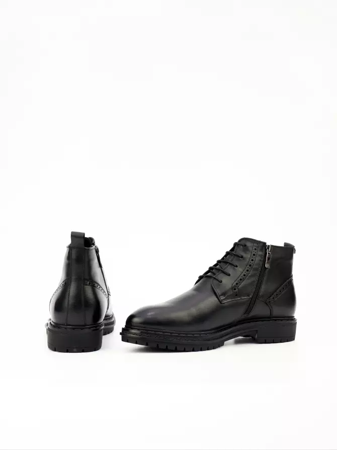 Male shoes Respect: black, Winter - 04