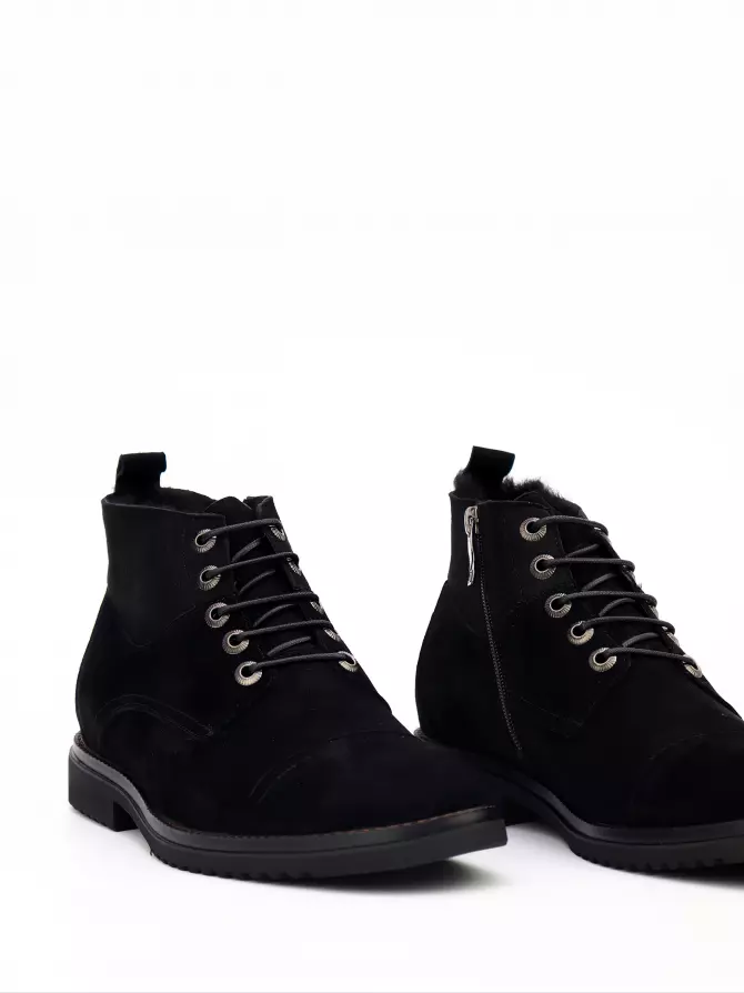 Male shoes Respect: black, Winter - 02