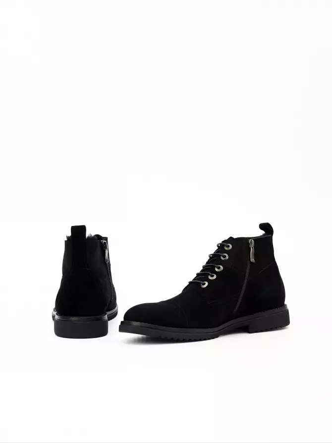 Male shoes Respect: black, Winter - 04