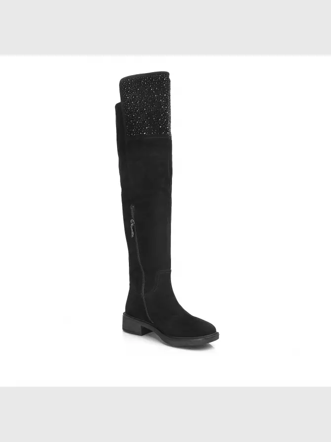 Female over knee boots Respect: black, Demі - 01