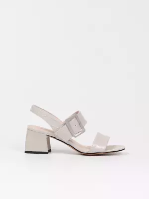 Female heeled sandals Respect:  grey, Summer - 01