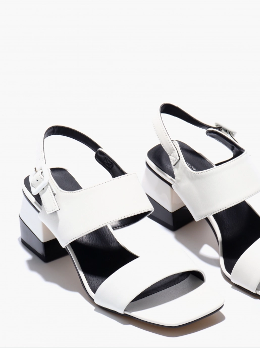 Female heeled sandals Respect: white, Summer - 02