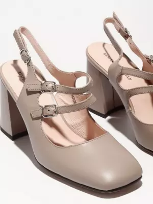 Female heeled sandals Respect:  beige, Summer - 02