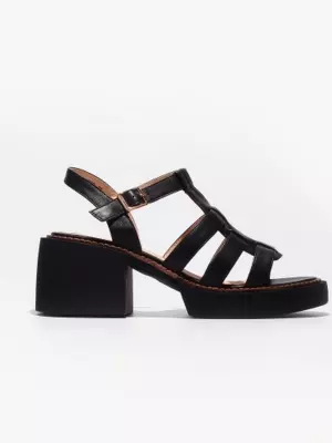 Female heeled sandals Respect:  black, Summer - 01