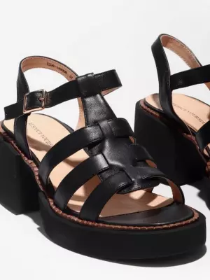 Female heeled sandals Respect:  black, Summer - 02