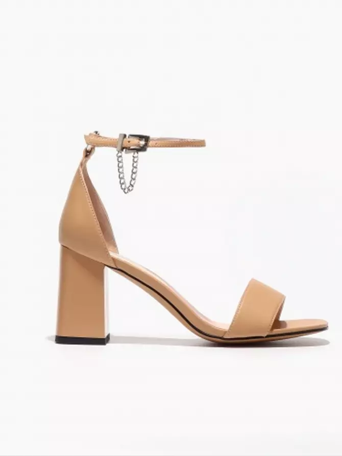 Female heeled sandals Respect: beige, Summer - 00