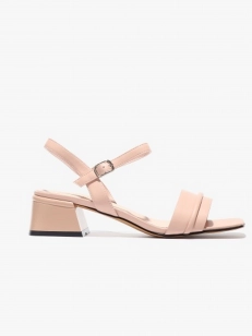 Female heeled sandals Respect:  pink, Summer - 01
