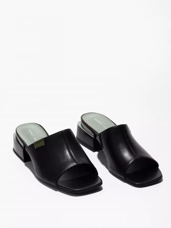 Women's clogs Respect: black, Summer - 01