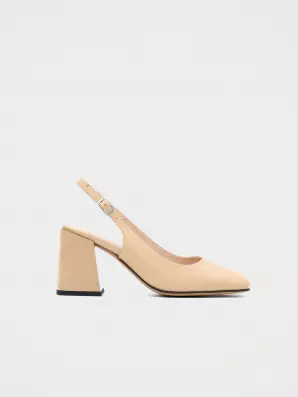 Female heeled sandals Respect:  beige, Summer - 01