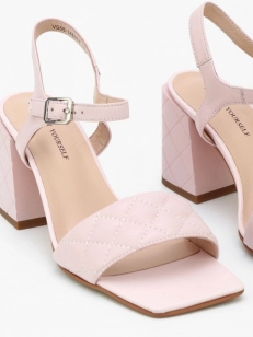 Female heeled sandals Respect:  pink, Summer - 02