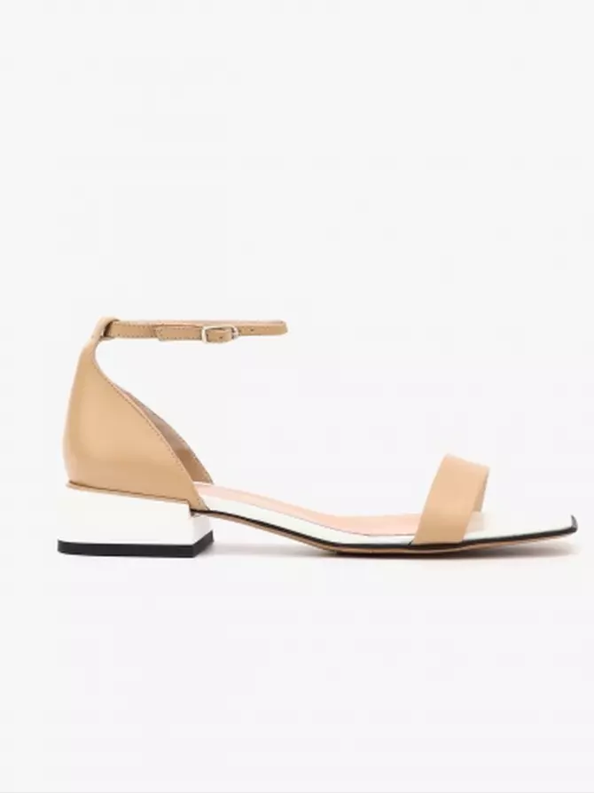 Female heeled sandals Respect: beige, Summer - 00