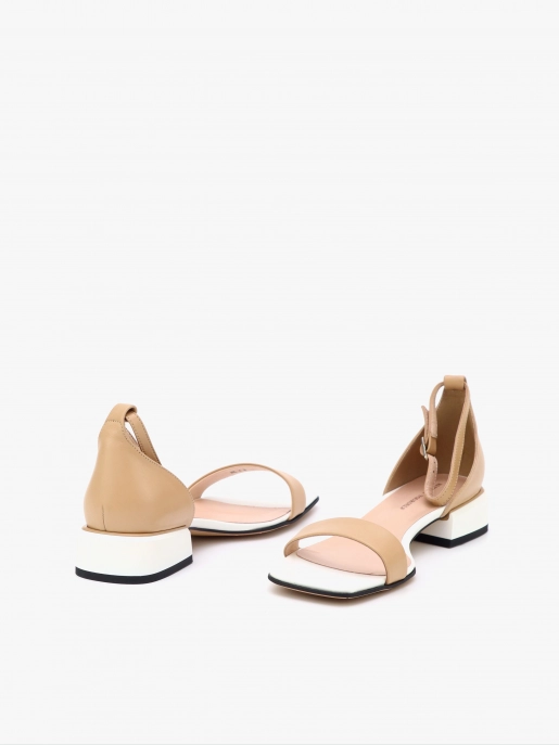Female heeled sandals Respect: beige, Summer - 03