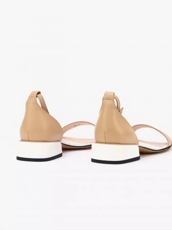 Female heeled sandals Respect: beige, Summer - 04