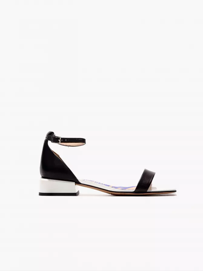 Female heeled sandals Respect: black, Summer - 00