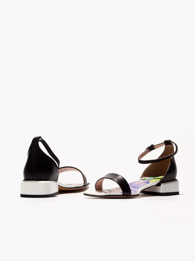 Female heeled sandals Respect: black, Summer - 03