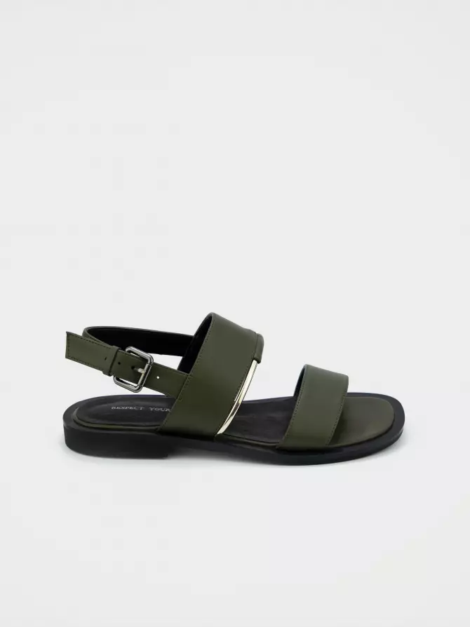 Women's sandals Respect: green, Summer - 00