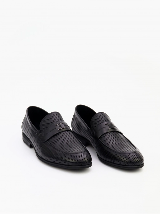 Men's loafers Respect: black, Summer - 01