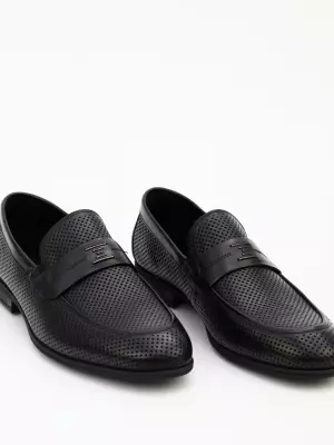 Men's loafers Respect:  black, Summer - 02